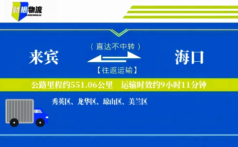 来宾到海口物流公司