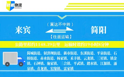 来宾到简阳物流公司