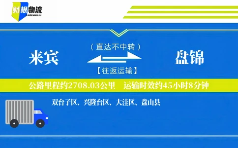 来宾到盘锦物流公司