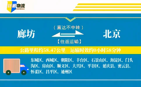 廊坊到北京物流公司
