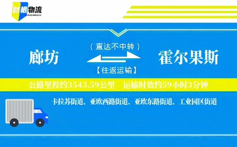 廊坊到霍尔果斯物流公司