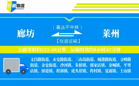 廊坊到莱州物流公司