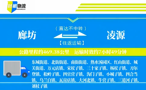 廊坊到凌源物流公司
