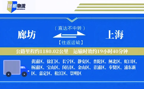 廊坊到上海物流公司