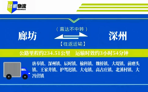 廊坊到深州物流公司