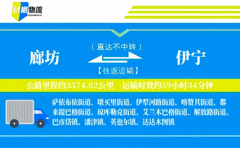 廊坊到伊宁物流公司