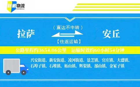 拉萨到安丘物流公司