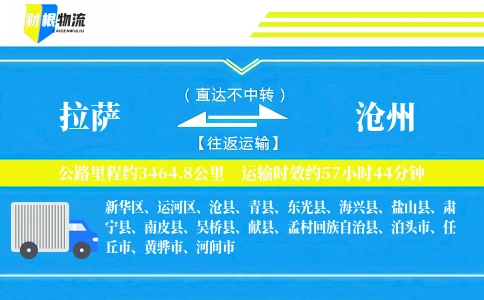 拉萨到沧州物流公司