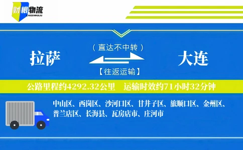 拉萨到大连物流公司