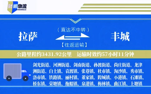 拉萨到丰城物流公司