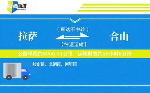 拉萨到合山物流公司