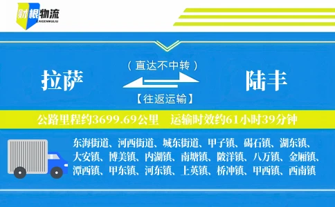 拉萨到陆丰物流公司