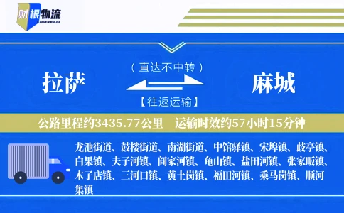 拉萨到麻城物流公司