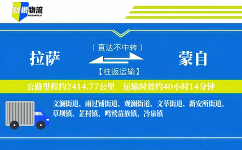 拉萨到蒙自物流公司