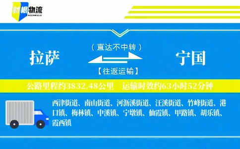 拉萨到宁国物流公司
