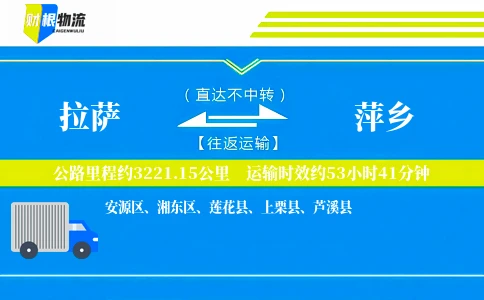 拉萨到萍乡物流公司