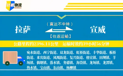 拉萨到宣威物流公司