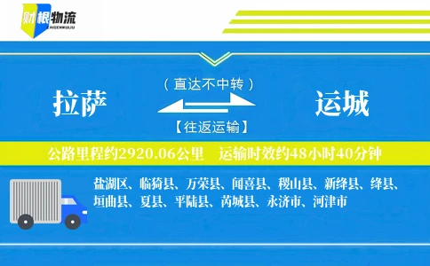拉萨到运城物流公司