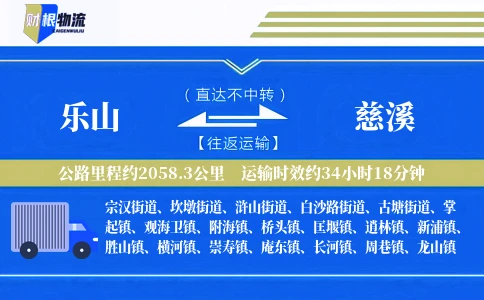 乐山到慈溪物流公司