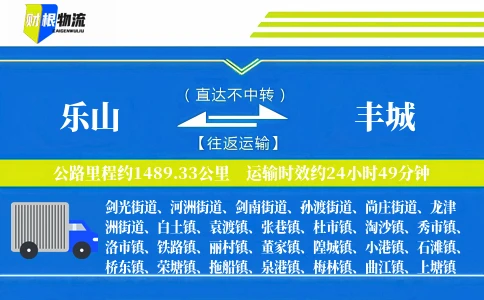乐山到丰城物流公司
