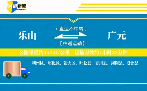 乐山到广元物流公司