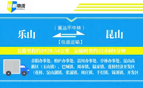 乐山到昆山物流公司