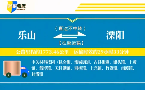 乐山到溧阳物流公司