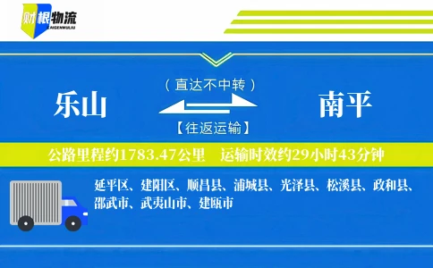 乐山到南平物流公司