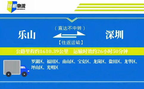 乐山到深圳物流公司