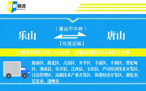 乐山到唐山物流公司