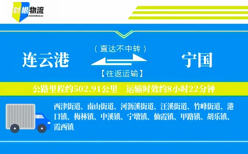 连云港到宁国物流公司