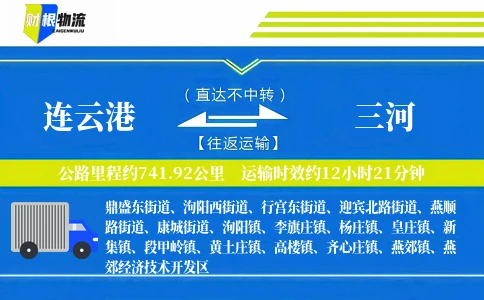 连云港到三河物流公司