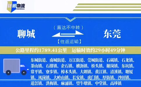 聊城到东莞物流公司