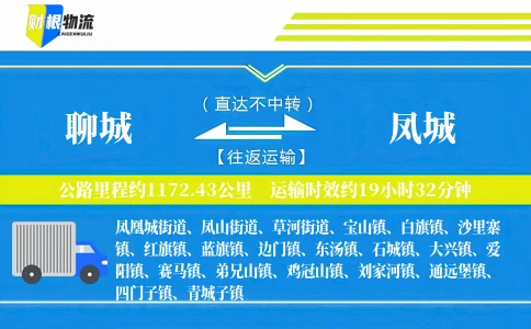 聊城到凤城物流公司