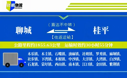 聊城到桂平物流公司