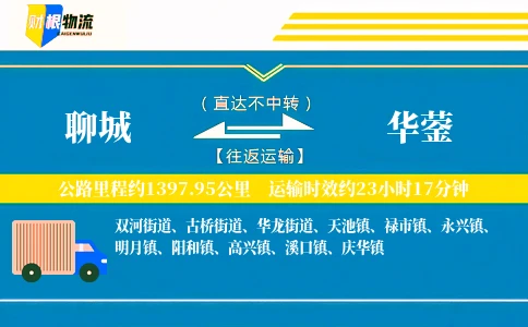 聊城到华蓥物流公司