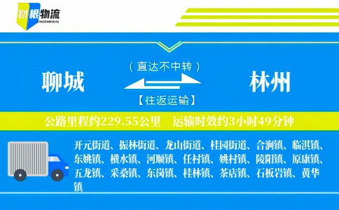 聊城到林州物流公司