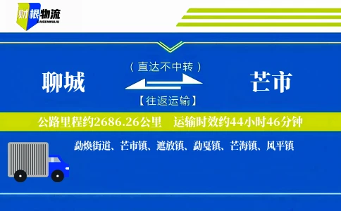 聊城到芒市物流公司