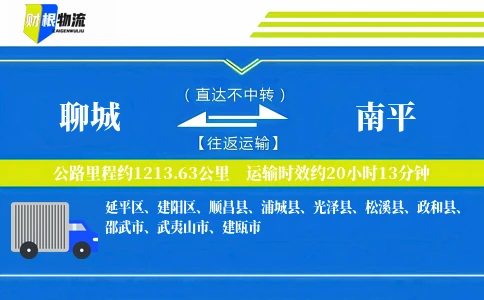 聊城到南平物流公司