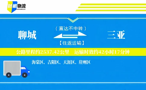 聊城到三亚物流公司