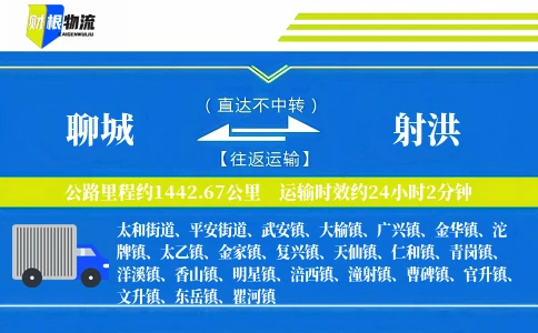聊城到射洪物流公司