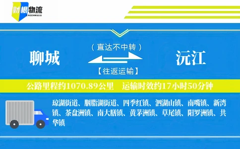 聊城到沅江物流公司