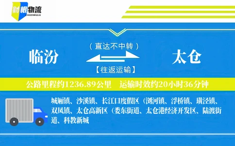临汾到太仓物流公司