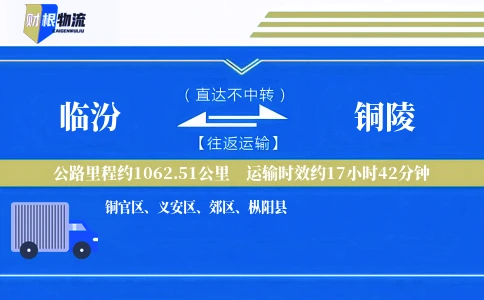 临汾到铜陵物流公司