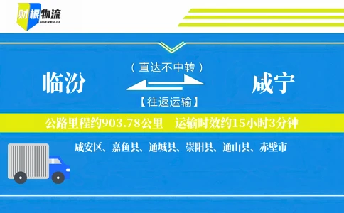临汾到咸宁物流公司