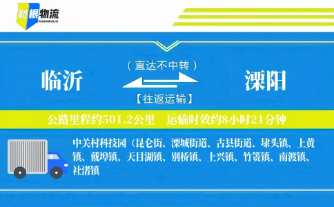 临沂到溧阳物流公司