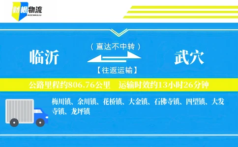 临沂到武穴物流公司