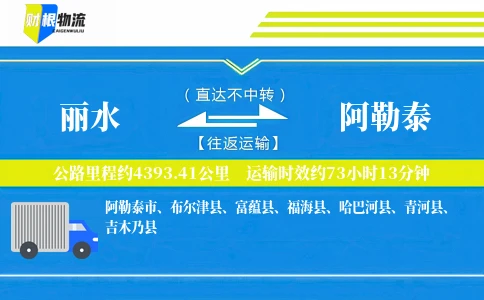 丽水到阿勒泰物流公司