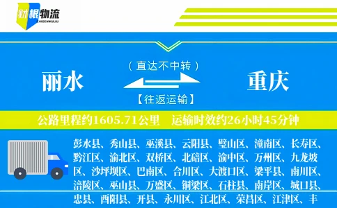 丽水到重庆物流公司