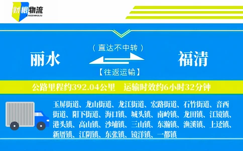 丽水到福清物流公司